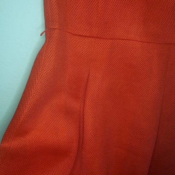 Belle Badgley Mischka Red Mesh Dress - Picture 4 of 4